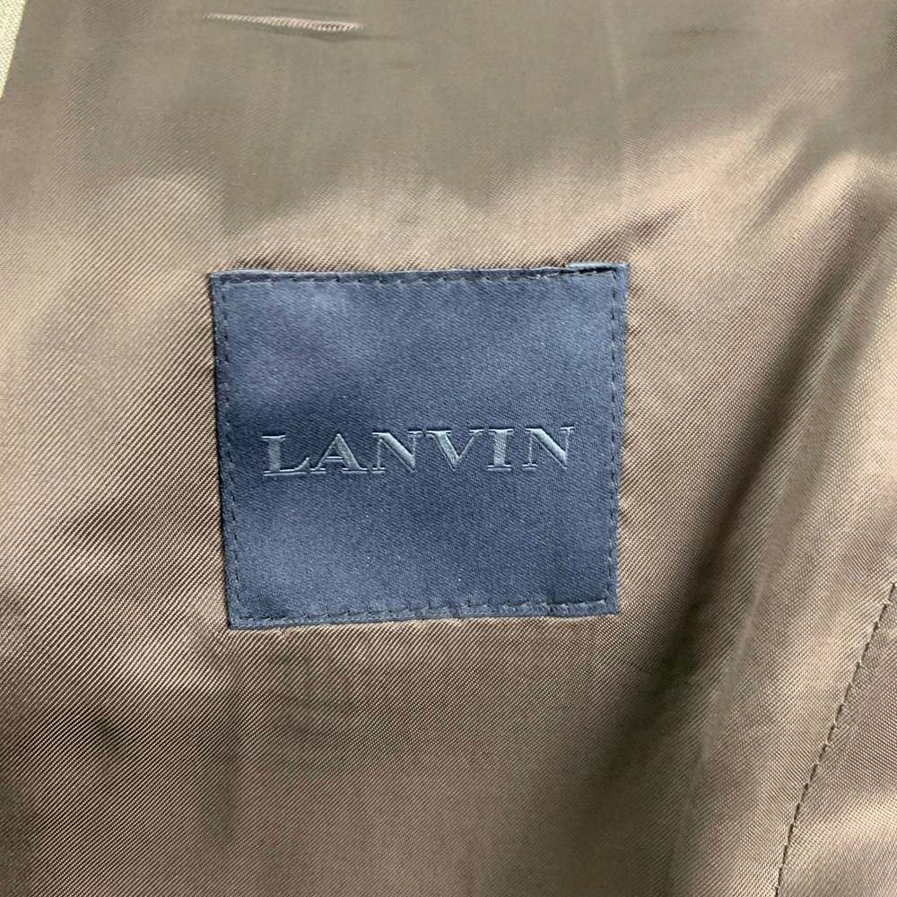 LANVIN Regular Light Grey Heather Wool Notch Lapel Sport Coat - Picture 7 of 7